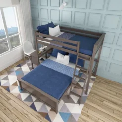 Max & Lily L-Shaped Twin Over Full Bunk Bed With Desk -Kids Home Store GUEST 64ab87a1 e0ca 48d0 b23d fd3a35d6d58f