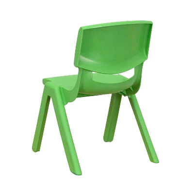 Flash Furniture 4 Pack Plastic Stackable School Chairs With 10.5" Seat Height 8 Flash Furniture 4 Pack Plastic Stackable School Chairs With 10.5" Seat Height - Image 8