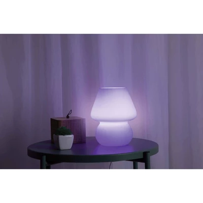Teen Glass Mushroom Color Changing LED Table Lamp White - West & Arrow 1 Teen Glass Mushroom Color Changing LED Table Lamp White - West & Arrow