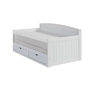 King Harmony Daybed With Conversion White - Alaterre Furniture 1 King Harmony Daybed With Conversion White - Alaterre Furniture