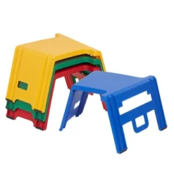 ECR4Kids Linking Stools, Children's Stackable Seat, Portable Floor Table, 4-Piece -Kids Home Store GUEST 6bb94612 3967 4286 96db 9a539a466aef
