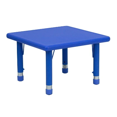 Emma And Oliver 24" Square Plastic Height Adjustable Activity Table 10 Emma And Oliver 24" Square Plastic Height Adjustable Activity Table - Image 10