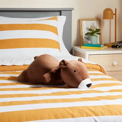 Bear Weighted Plush Kids' Throw Pillow Brown - Pillowfort™ 1 Bear Weighted Plush Kids' Throw Pillow Brown - Pillowfort™