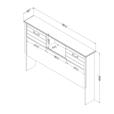 Ulysses Bookcase Headboard With Doors - South Shore 9 Ulysses Bookcase Headboard With Doors - South Shore - Image 9