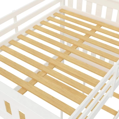 Full Over Full Petty Wood Bunk Bed With USB Port - Room & Joy 11 Full Over Full Petty Wood Bunk Bed With USB Port - Room & Joy - Image 11