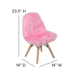 Emma And Oliver Kids Shaggy Dog Accent Chair - Desk Chair - Playroom Chair -Kids Home Store GUEST 77b57820 8cb5 41c8 9266 96a954350c99