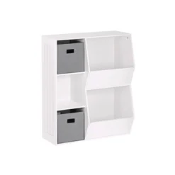 3pc Kids' Floor Cabinet With 2 Bins Set - RiverRidge Home -Kids Home Store GUEST 79502da4 3f65 48d9 adac 12729dfa507d