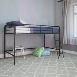 Adeline Junior Metal Loft Bed Black - Room & Joy -Kids Home Store GUEST 7d345516 2f69 4143 8787 59ae9c85314c