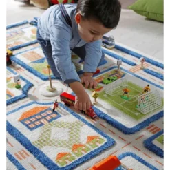 39"x59" Traffic Blue 3D Play Rug - IVI -Kids Home Store GUEST 7f5fa54e 2fc2 41b1 bb3c 730e9aa479d7