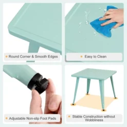 Costway Kids Steel 27'' Square Table Children Play Learn Activity Table Indoor Outdoor -Kids Home Store GUEST 82865224 0f9c 453b bbd0 772bae53501c