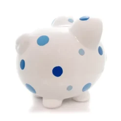 Bank Blue Multi Dot Bank - 1 Bank 7.75 Inches - Polka Piggy Money Saving - 3606Bl - Ceramic - Blue -Kids Home Store GUEST 846c2def cb55 47ce bee0 e32a17fa1937