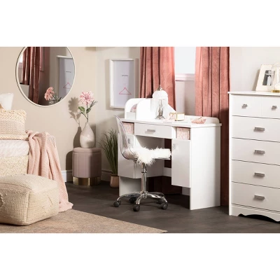 Tiara Makeup Desk Pure White - South Shore 2 Tiara Makeup Desk Pure White - South Shore - Image 2