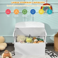 Costway 3-in-1 Kids Convertible Storage Bench Wood Activity Table And Chair Set -Kids Home Store GUEST 854a8264 b38a 4b77 a474 d03d26a3b03c