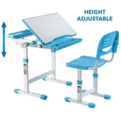 Mount-It! Kids Desk And Chair Set | Height Adjustable Ergonomic Children's School Workstation With Storage Drawer | Blue -Kids Home Store GUEST 868b815d 4429 4edc 9196 af85aa9cf585