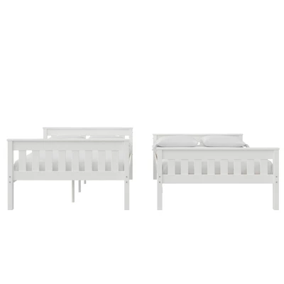 Full Over Full Petty Wood Bunk Bed With USB Port - Room & Joy 9 Full Over Full Petty Wood Bunk Bed With USB Port - Room & Joy - Image 9