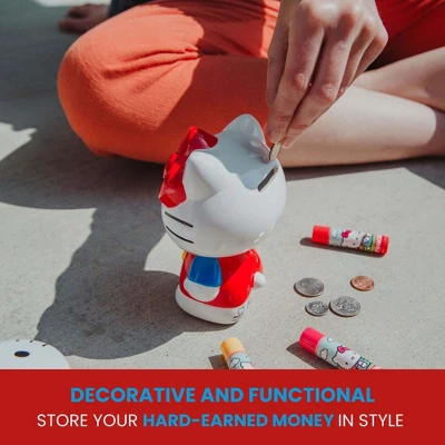 Silver Buffalo Sanrio Hello Kitty 6-Inch Ceramic Figural Coin Bank Storage 4 Silver Buffalo Sanrio Hello Kitty 6-Inch Ceramic Figural Coin Bank Storage - Image 4