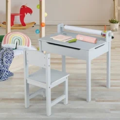 Costway Toddler Craft Table & Chair Set Kids Art Crafts Table WithPaper Roll Holder Grey/White 13 Costway Toddler Craft Table & Chair Set Kids Art Crafts Table WithPaper Roll Holder Grey/White -Kids Home Store GUEST 89809b56 3bbe 485c 8815 0fe89148ec3f
