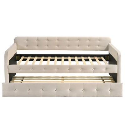 Twin Elyria Contemporary Tufted Daybed - MiBasics 3 Twin Elyria Contemporary Tufted Daybed - MiBasics - Image 3