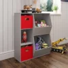 3pc Kids' Floor Cabinet With 2 Bins Set - RiverRidge Home