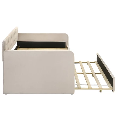 Twin Elyria Contemporary Tufted Daybed - MiBasics 4 Twin Elyria Contemporary Tufted Daybed - MiBasics - Image 4