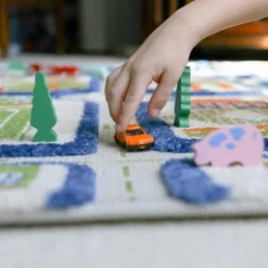 39"x59" Traffic Blue 3D Play Rug - IVI -Kids Home Store GUEST 935fed9c 7e2b 4c04 90b1 0a087f29f279