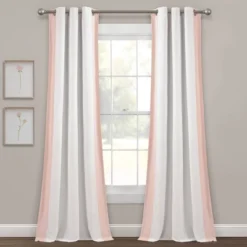 40"x84" Kids' Block Border 100% Lined Grommet Blackout Single Window Curtain Panel - Lush Décor -Kids Home Store GUEST 94af23bb 1423 4920 89ef 0eef571dd944