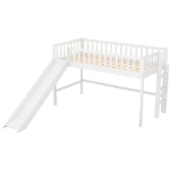 Twin Size Loft Bed With Ladder And Slide-ModernLuxe -Kids Home Store GUEST 960ac8ac 7bd1 4a6a a1d1 e4446537ba66