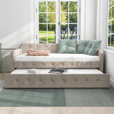 Twin Elyria Contemporary Tufted Daybed - MiBasics 2 Twin Elyria Contemporary Tufted Daybed - MiBasics - Image 2