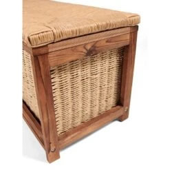 Badger Basket Kid's Storage Bench With Woven Top And Baskets Brown -Kids Home Store GUEST 988e3aa2 dd29 495b a549 d42a1691aa29