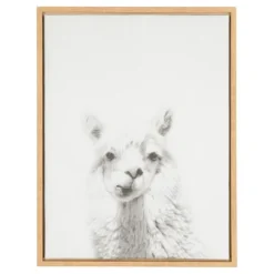 24" X 18" Alpaca Framed Canvas Art - Uniek -Kids Home Store GUEST 9a331e51 9281 4325 8cea 88dbff3641c6