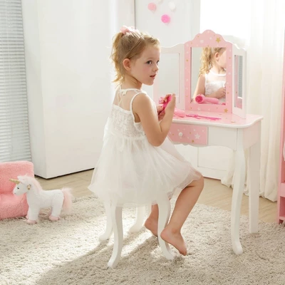 Fashion Twinkle Star Gisele Play Vanity Set Pink/White - Teamson Kids 7 Fashion Twinkle Star Gisele Play Vanity Set Pink/White - Teamson Kids - Image 7