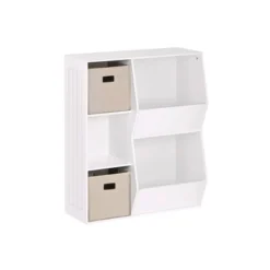 3pc Kids' Floor Cabinet With 2 Bins Set - RiverRidge Home -Kids Home Store GUEST 9c56e74c ec76 41bc 81f0 bb4496819535