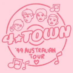 Junior's Turning Red 4*Town '99 Australian Tour Badge T-Shirt
