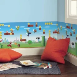 Super Mario Scene Peel & Stick Wall Border - RoomMates -Kids Home Store GUEST 9e1d6631 f4f0 48bd 9a9b 18adc8ab334c