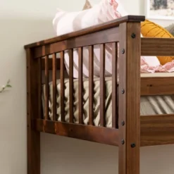 Twin Over Twin Transitional Cottage Solid Pine Bunk Bed Walnut - Saracina Home 9 Twin Over Twin Transitional Cottage Solid Pine Bunk Bed Walnut - Saracina Home -Kids Home Store GUEST 9e6f1555 d064 4b28 afc0 d09b87b37a3e