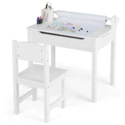 Costway Toddler Craft Table & Chair Set Kids Art Crafts Table WithPaper Roll Holder Grey/White 21 Costway Toddler Craft Table & Chair Set Kids Art Crafts Table WithPaper Roll Holder Grey/White -Kids Home Store GUEST 9f332937 3d19 437c a01a 1d8f4cbe91f6