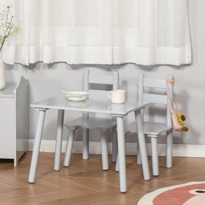 Qaba Kids Wooden Table And Chair Activity Set For Arts, Crafts, Dinning, And Reading For Toddlers Age 2 To 5 4 Qaba Kids Wooden Table And Chair Activity Set For Arts, Crafts, Dinning, And Reading For Toddlers Age 2 To 5 - Image 4