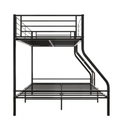 Twin-Over-Full Metal Bunk Bed With Ladder And Enhanced Upper-Level Guardrail, Black-ModernLuxe 11 Twin-Over-Full Metal Bunk Bed With Ladder And Enhanced Upper-Level Guardrail, Black-ModernLuxe -Kids Home Store GUEST 9ffc532d 1645 4986 a534 8c741e44ad2a