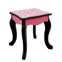 Fashion Leopard Prints Gisele Play Wooden Vanity Set Pink / Black - Teamson Kids -Kids Home Store GUEST a1cefbb7 8f37 4dc1 b381 58c241900054