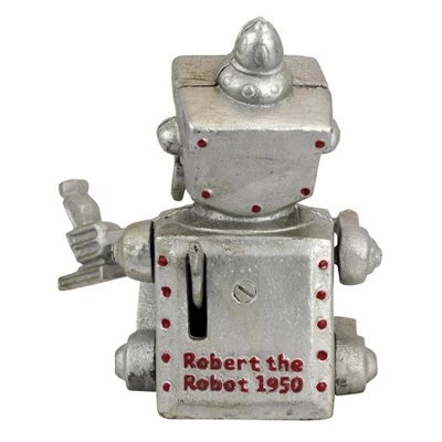 Design Toscano Robert The Robot Die-Cast Iron Mechanical Coin Bank 3 Design Toscano Robert The Robot Die-Cast Iron Mechanical Coin Bank - Image 3