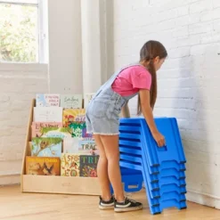 ECR4Kids Linking Stools, Children's Stackable Seat, Portable Floor Table, 4-Piece -Kids Home Store GUEST a61e600e a5e5 4376 b4b1 2855e65b82f4