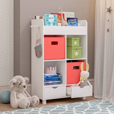 Kids' Book Nook Cubby Storage Cabinet With Bookrack - RiverRidge Home 6 Kids' Book Nook Cubby Storage Cabinet With Bookrack - RiverRidge Home - Image 6