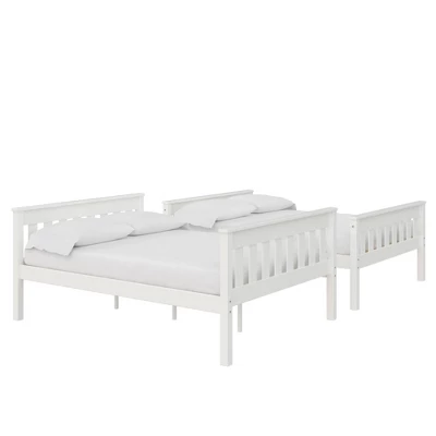 Full Over Full Petty Wood Bunk Bed With USB Port - Room & Joy 8 Full Over Full Petty Wood Bunk Bed With USB Port - Room & Joy - Image 8