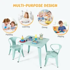 Costway Kids Steel 27'' Square Table Children Play Learn Activity Table Indoor Outdoor -Kids Home Store GUEST af241093 700f 42b0 9069 1d8f626f81c3