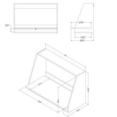 Hourra Wall Mounted Desk Pure White - South Shore 7 Hourra Wall Mounted Desk Pure White - South Shore - Image 7