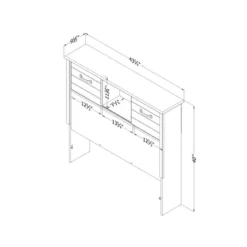 Ulysses Bookcase Headboard Winter Oak - South Shore -Kids Home Store GUEST b62c8ed2 4a0c 473e acac 9fd4768f1bdc