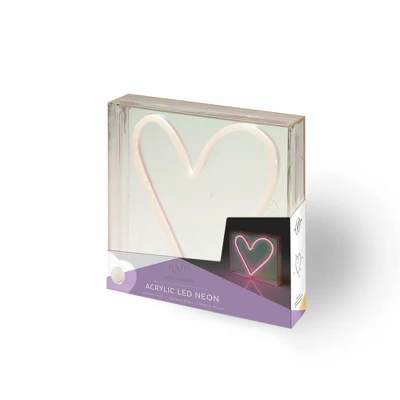 Teen Iridescent Heart Acrylic Box Novelty Table Lamp Pink - West & Arrow 2 Teen Iridescent Heart Acrylic Box Novelty Table Lamp Pink - West & Arrow - Image 2