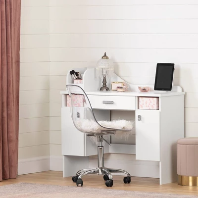 Tiara Makeup Desk Pure White - South Shore 1 Tiara Makeup Desk Pure White - South Shore