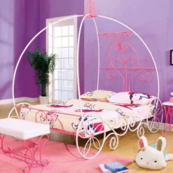 Twin Heaton Princess Carriage Canopy Kids' Bed - MiBasics -Kids Home Store GUEST c0090d6e 97d0 4e4c 82b8 937326ff2f08