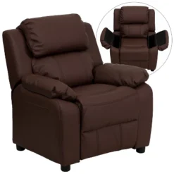 Flash Furniture Deluxe Padded Contemporary Kids Recliner With Storage Arms -Kids Home Store GUEST c3c889eb c115 438b a039 353c60c56b22